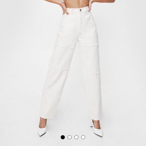 High waisted boyfriend jeans